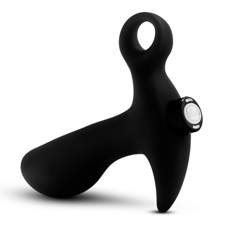 anal adventures   platinum silicone vibrating  prostate massager  black 